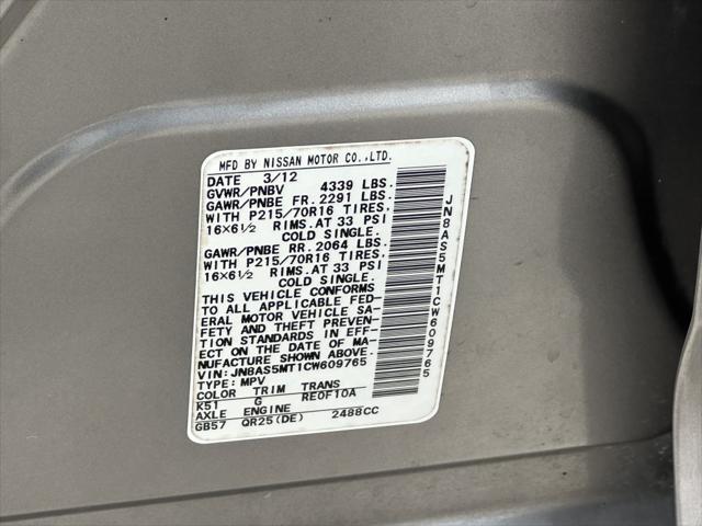 used 2012 Nissan Rogue car, priced at $5,400