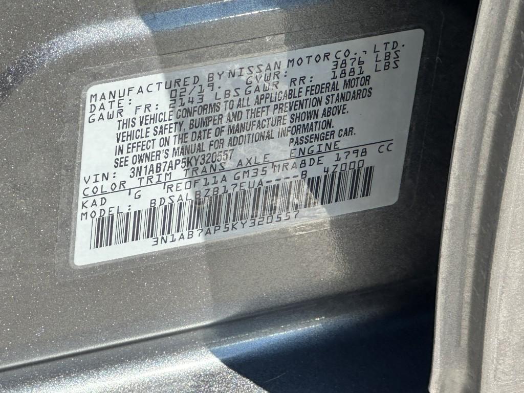 used 2019 Nissan Sentra car, priced at $8,900