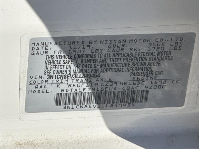 used 2020 Nissan Versa car, priced at $10,900
