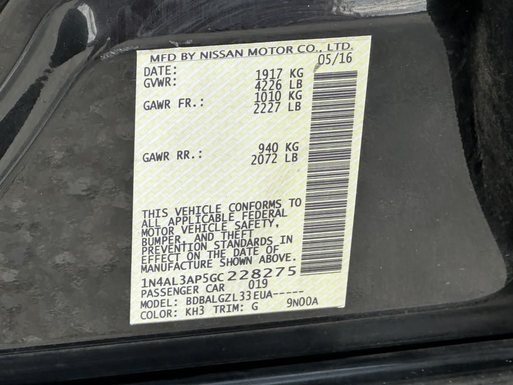 used 2016 Nissan Altima car, priced at $6,900