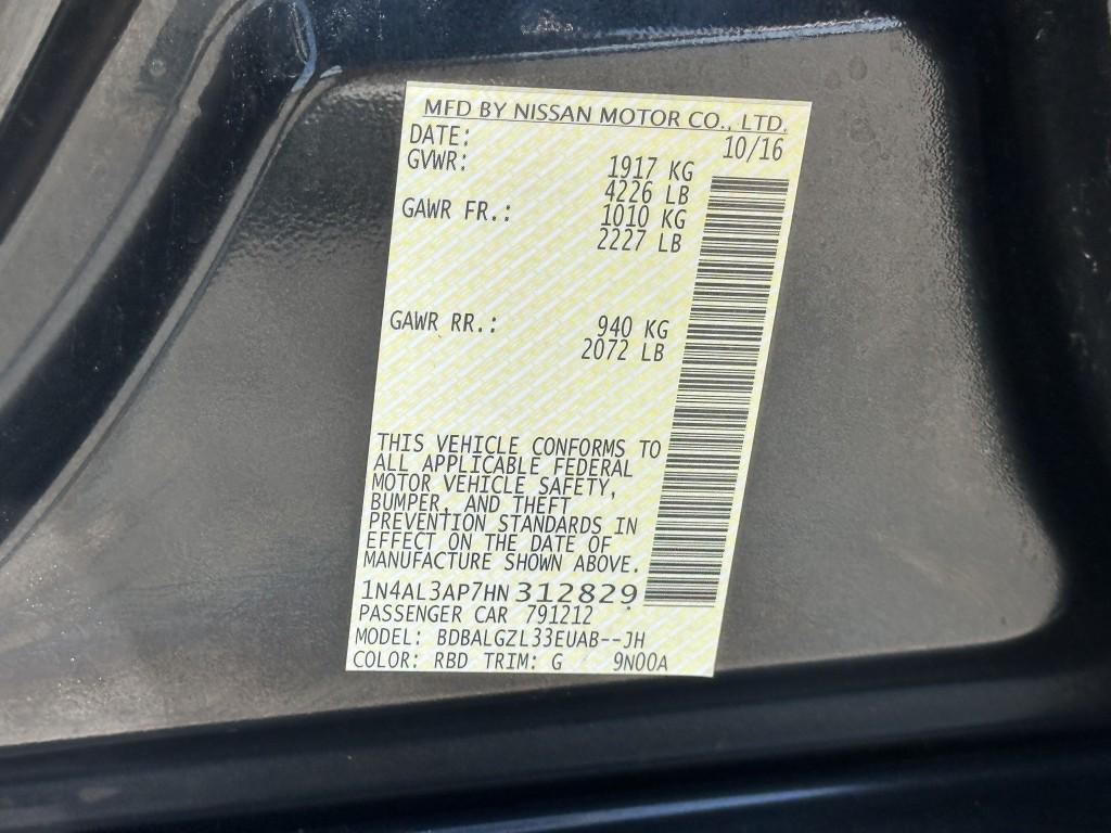 used 2017 Nissan Altima car, priced at $7,900