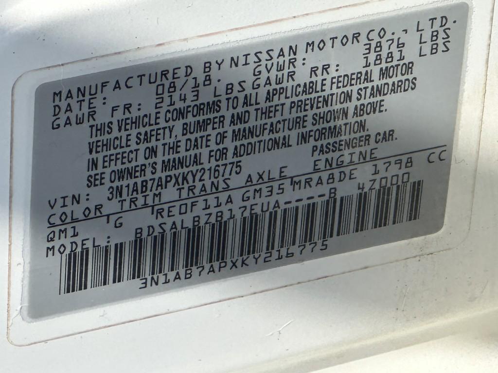 used 2019 Nissan Sentra car, priced at $5,900