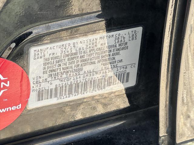 used 2019 Nissan Sentra car, priced at $7,900
