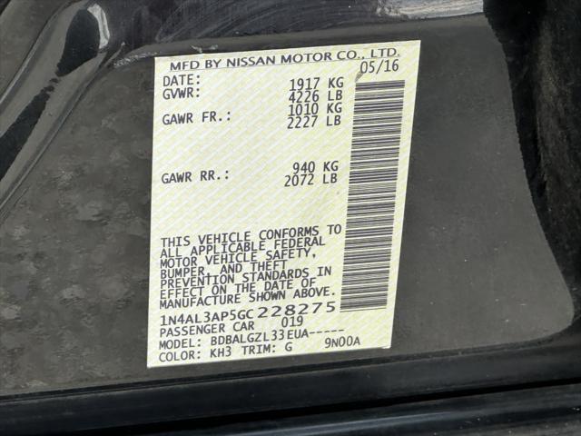 used 2016 Nissan Altima car, priced at $7,900