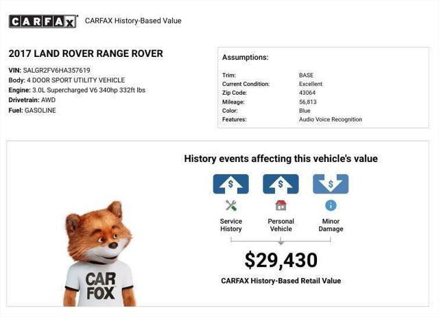 used 2017 Land Rover Range Rover car, priced at $27,980