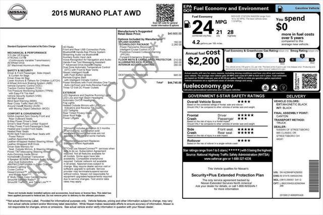 used 2015 Nissan Murano car, priced at $11,980