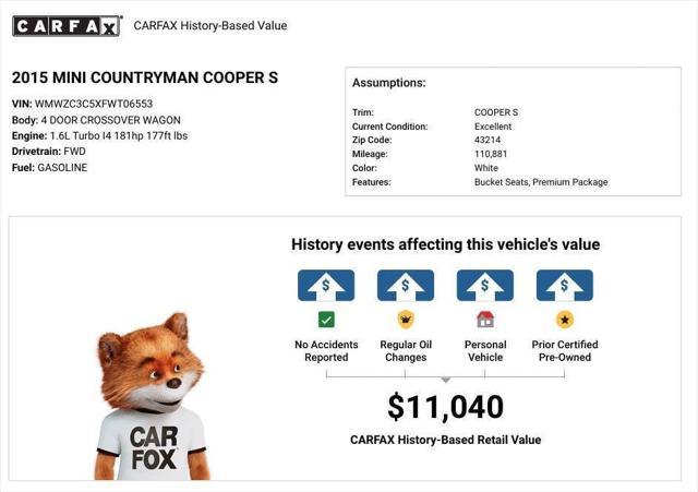 used 2015 MINI Countryman car, priced at $8,980