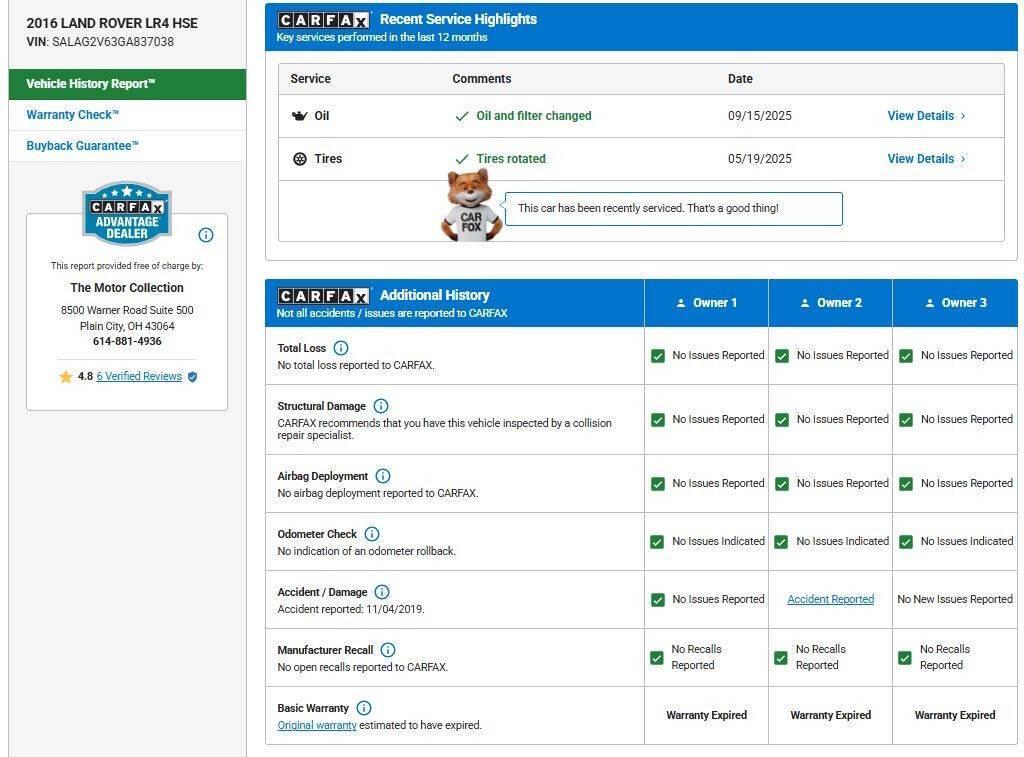 used 2016 Land Rover LR4 car, priced at $17,480