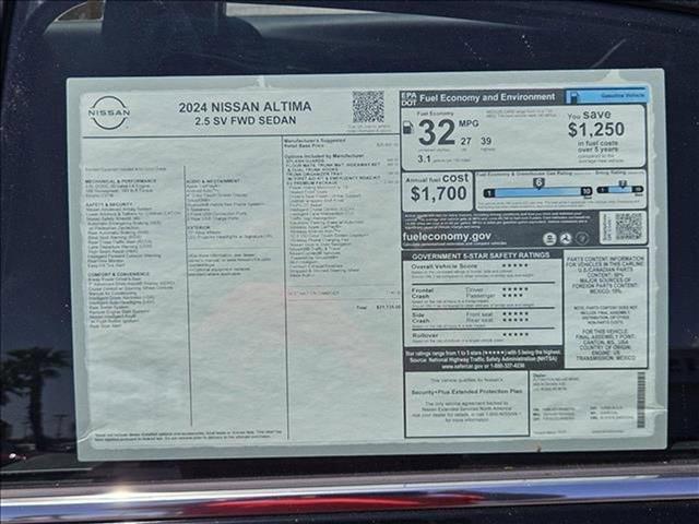 new 2024 Nissan Altima car, priced at $27,475