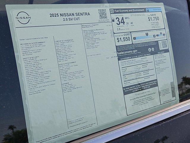 new 2025 Nissan Sentra car, priced at $24,650