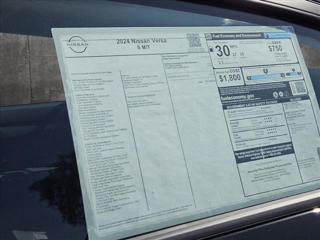 new 2024 Nissan Versa car, priced at $17,955