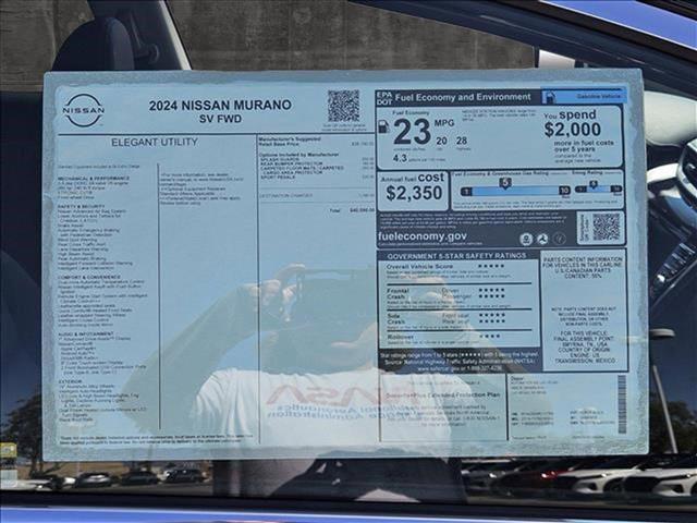 new 2024 Nissan Murano car, priced at $36,804