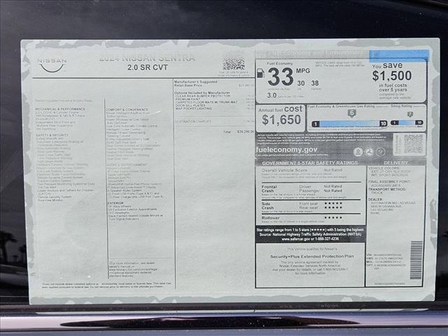 new 2024 Nissan Sentra car, priced at $25,002
