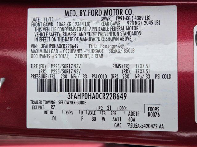 used 2012 Ford Fusion car, priced at $8,997