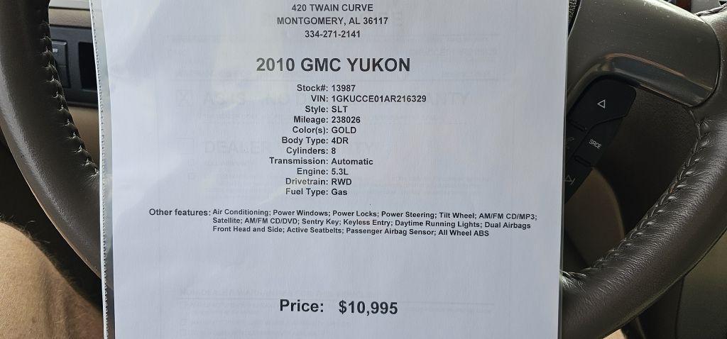used 2010 GMC Yukon car, priced at $10,995