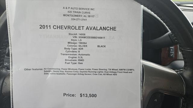 used 2011 Chevrolet Avalanche car, priced at $13,500