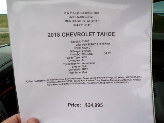 used 2018 Chevrolet Tahoe car, priced at $21,995
