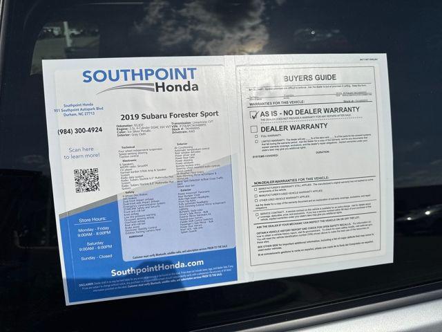 used 2019 Subaru Forester car, priced at $19,055