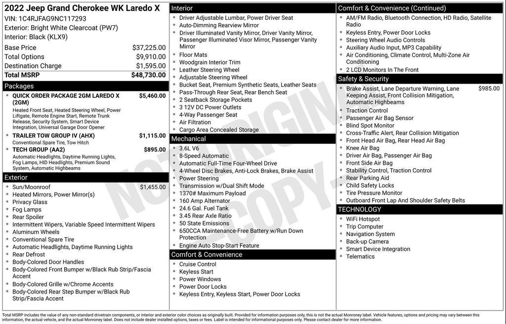 used 2022 Jeep Grand Cherokee car, priced at $26,792