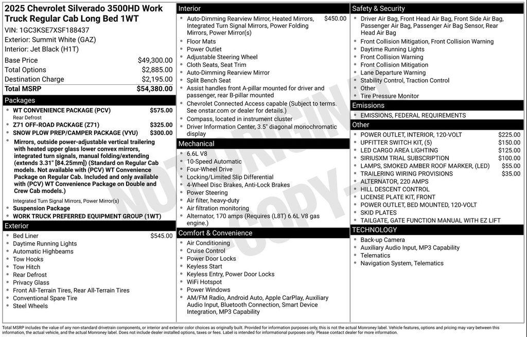 new 2025 Chevrolet Silverado 3500 car, priced at $47,946