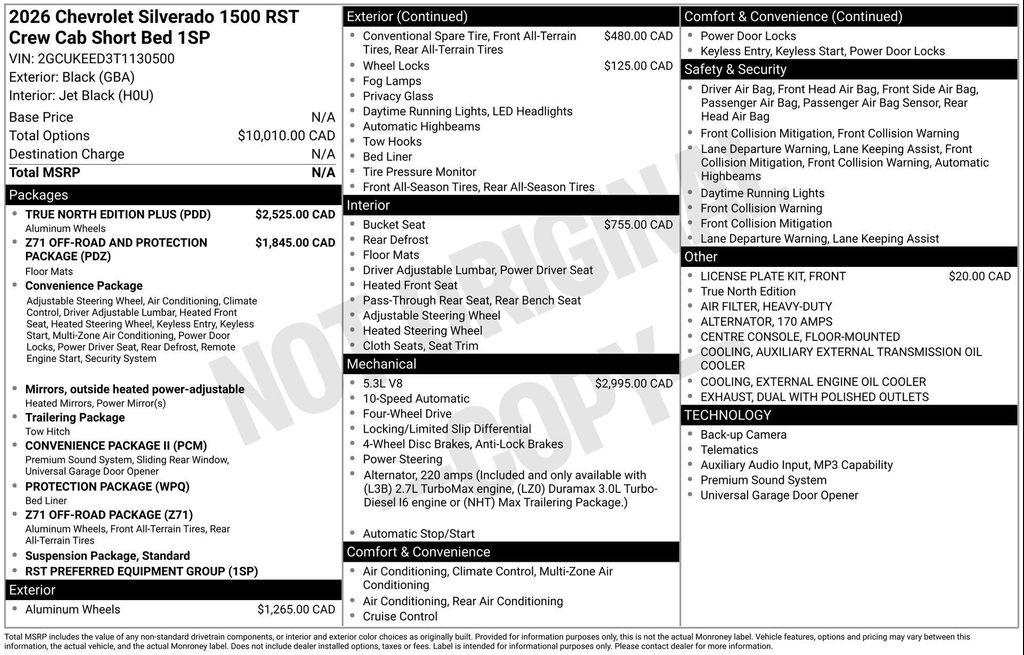 new 2026 Chevrolet Silverado 1500 car, priced at $63,115