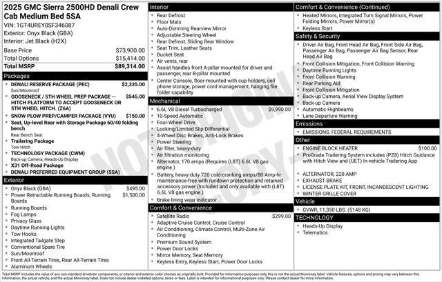 new 2025 GMC Sierra 2500 car, priced at $84,909