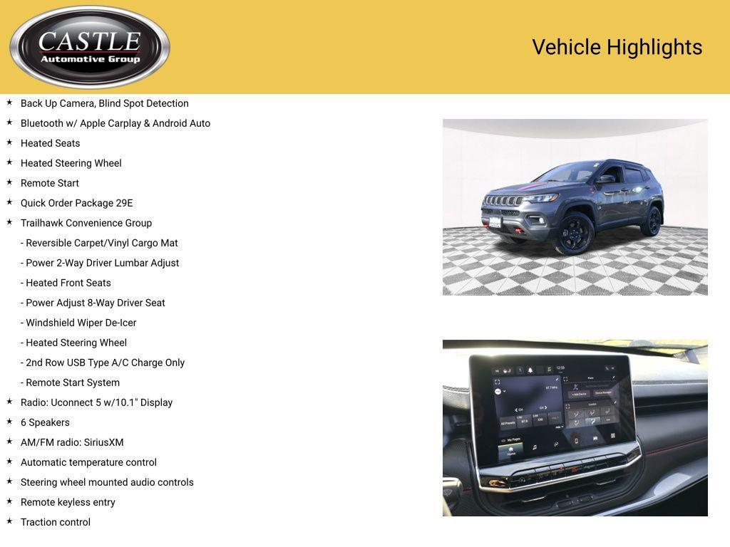 used 2023 Jeep Compass car, priced at $23,999