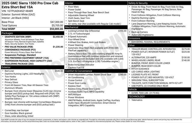 new 2025 GMC Sierra 1500 car, priced at $44,310