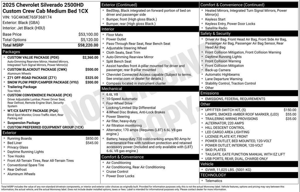 new 2025 Chevrolet Silverado 2500 car, priced at $54,983
