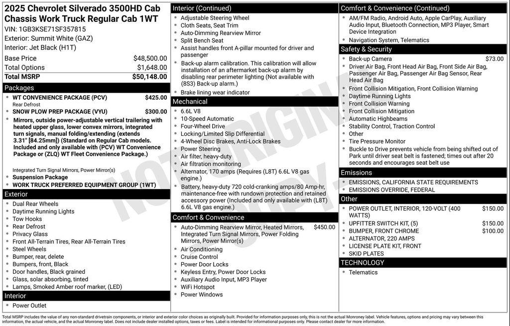 new 2025 Chevrolet Silverado 3500 car, priced at $46,414