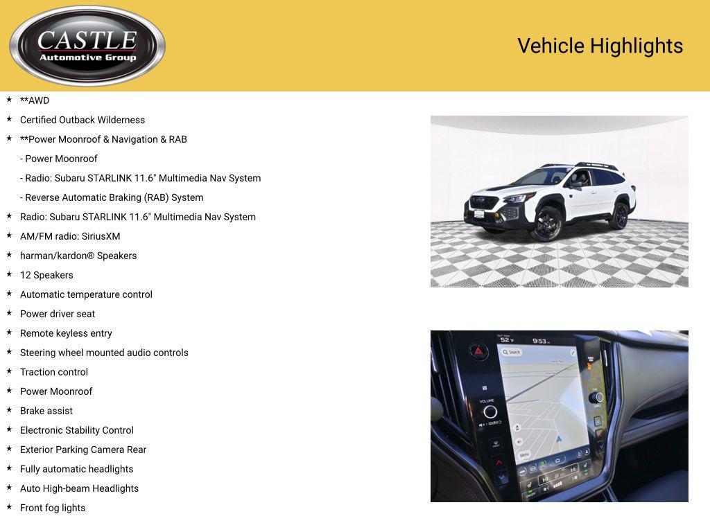 used 2024 Subaru Outback car, priced at $33,997