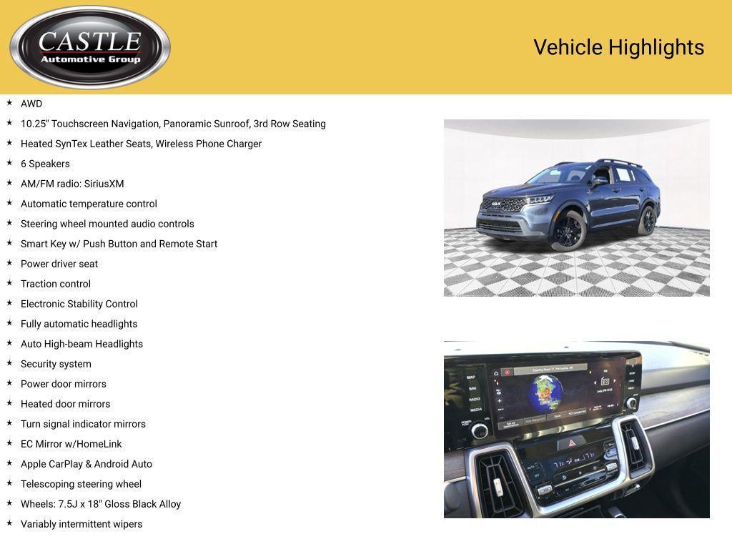 used 2023 Kia Sorento car, priced at $23,087