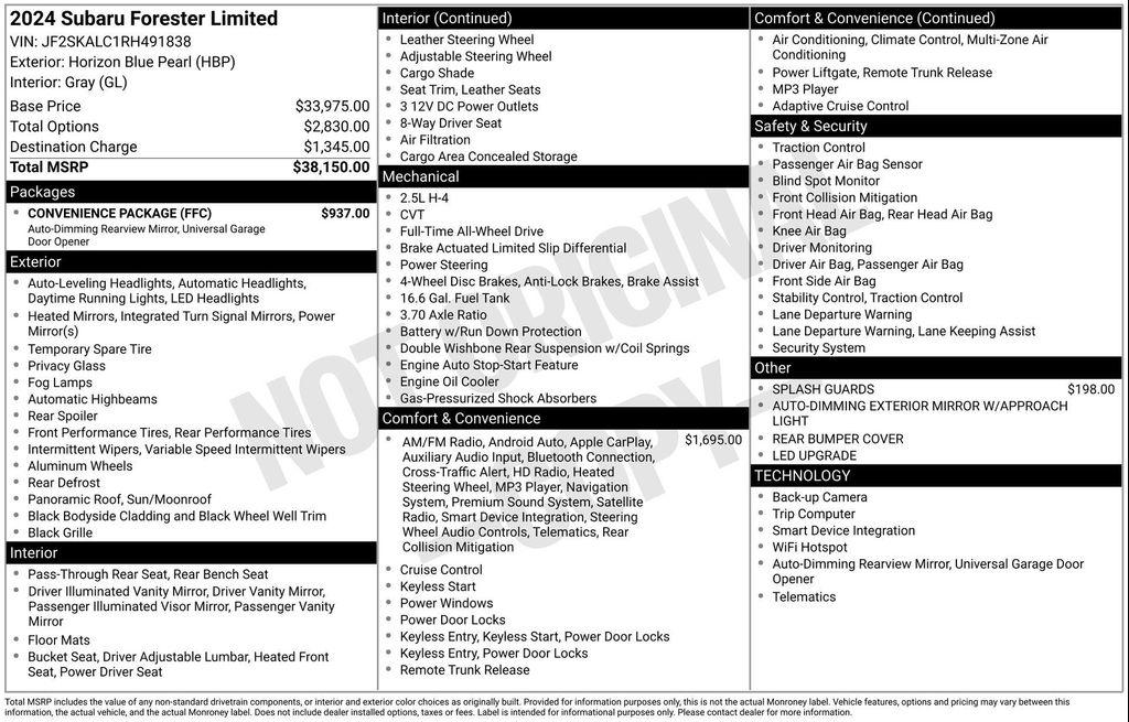 used 2024 Subaru Forester car, priced at $32,418
