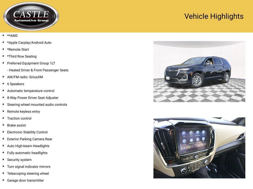 used 2023 Chevrolet Traverse car, priced at $33,249