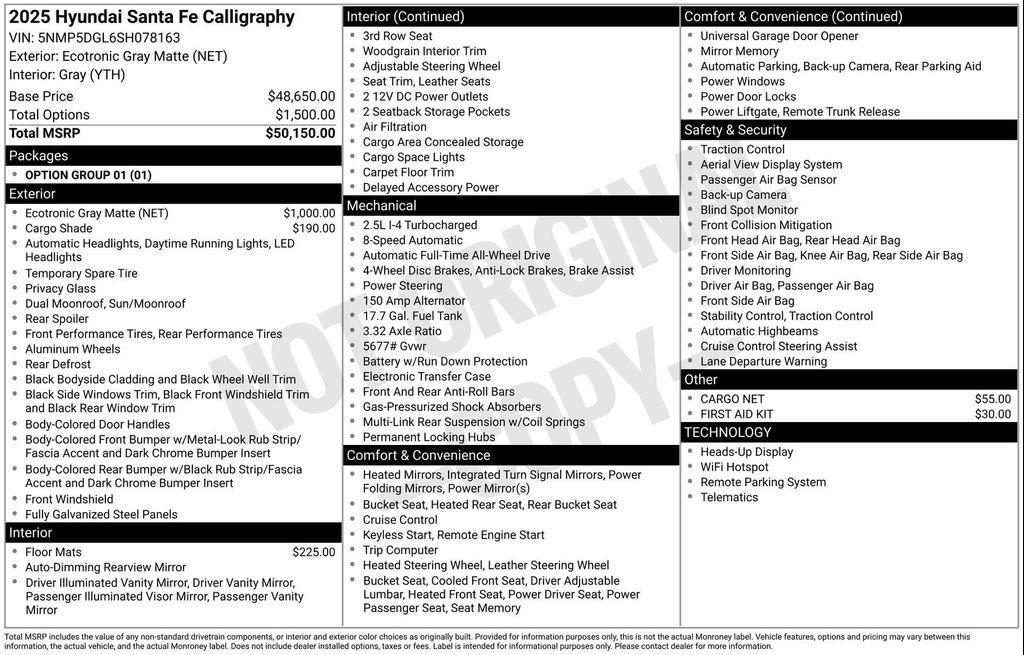 used 2025 Hyundai Santa Fe car, priced at $43,660