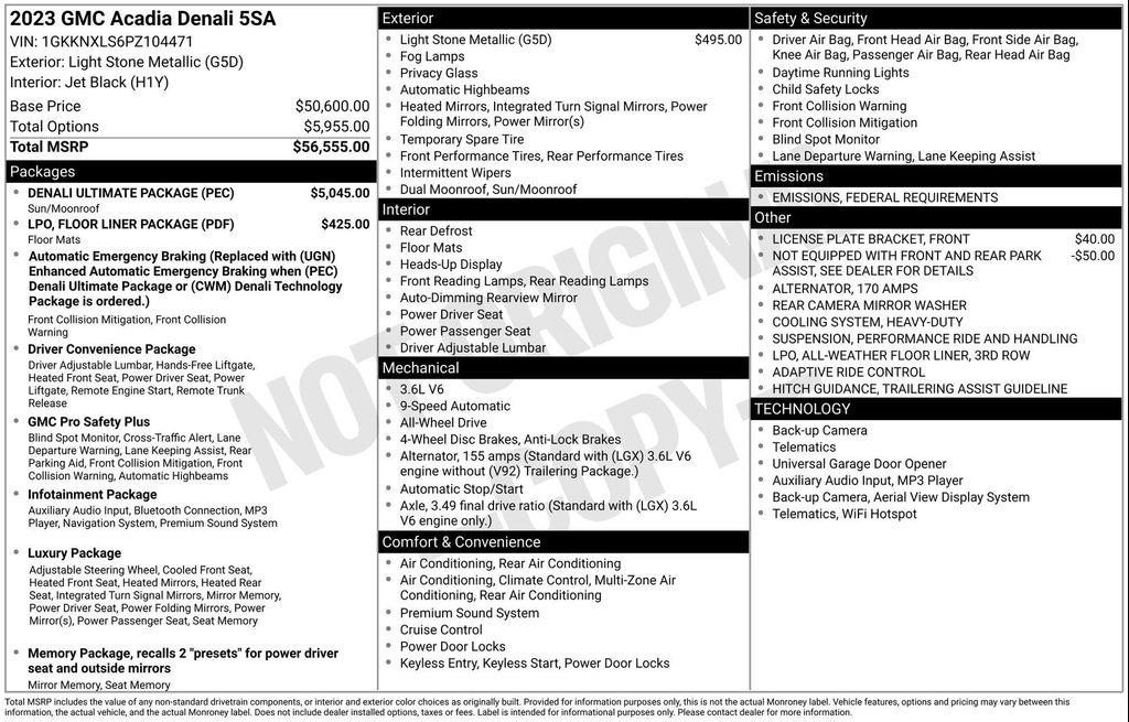 used 2023 GMC Acadia car, priced at $36,900