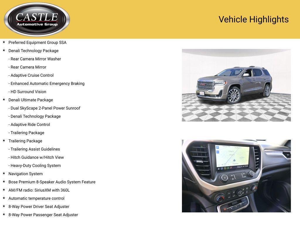 used 2023 GMC Acadia car, priced at $36,900