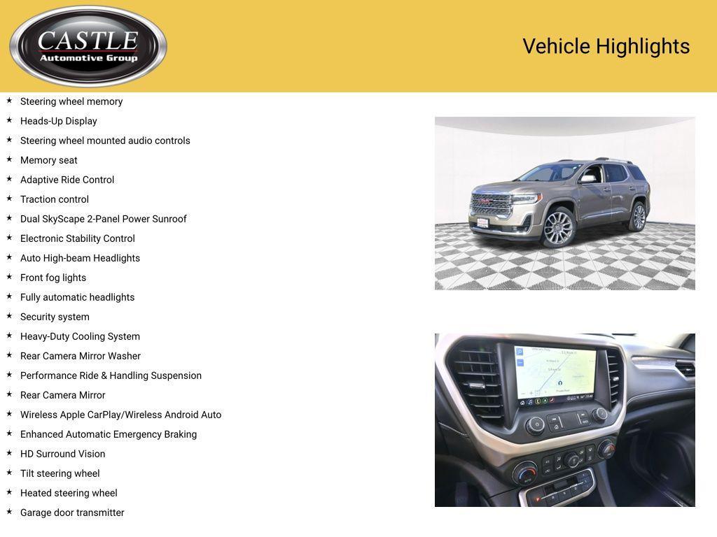 used 2023 GMC Acadia car, priced at $36,900