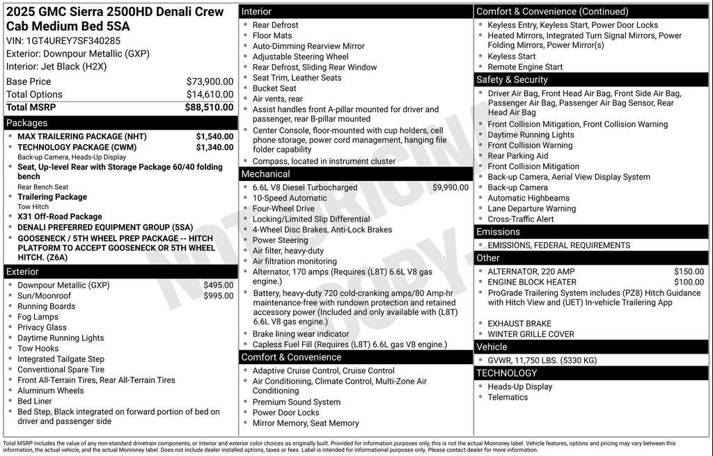 new 2025 GMC Sierra 2500 car, priced at $82,159