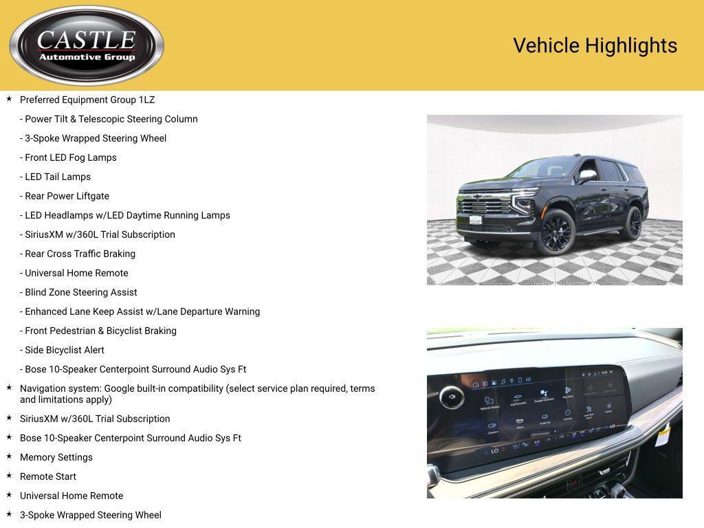 new 2025 Chevrolet Tahoe car, priced at $75,594