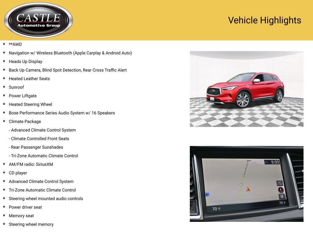 used 2021 INFINITI QX50 car, priced at $26,514