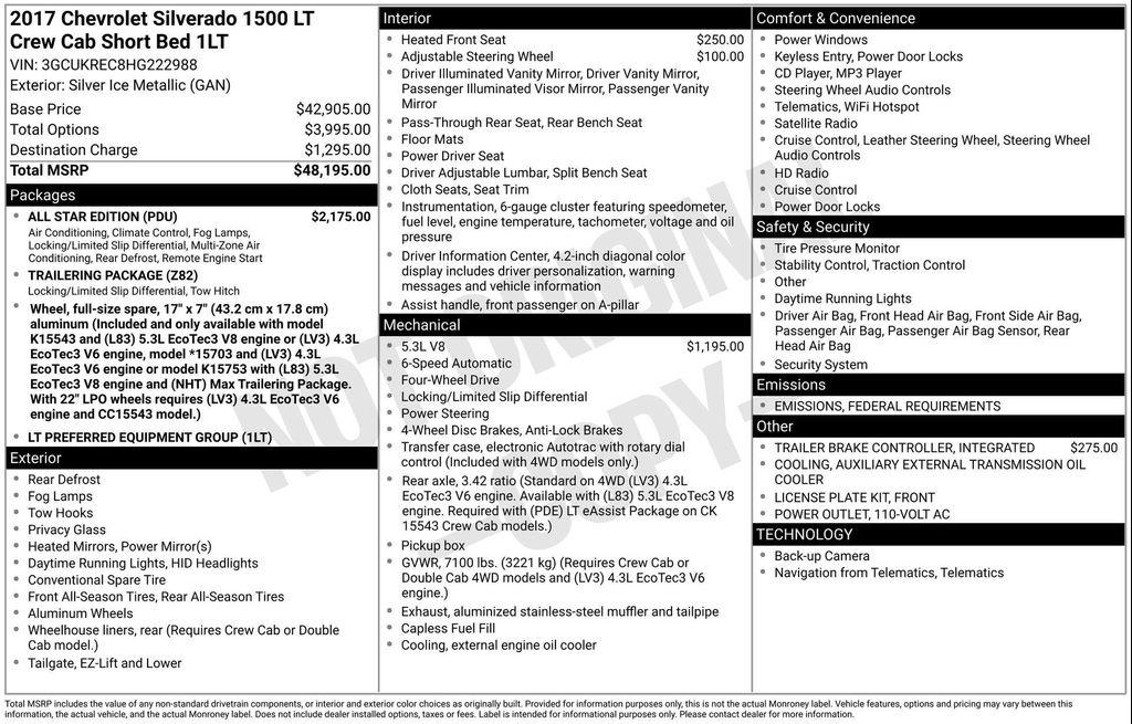 used 2017 Chevrolet Silverado 1500 car, priced at $24,301