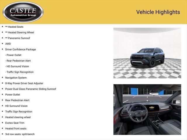 new 2025 Chevrolet Traverse car, priced at $50,145