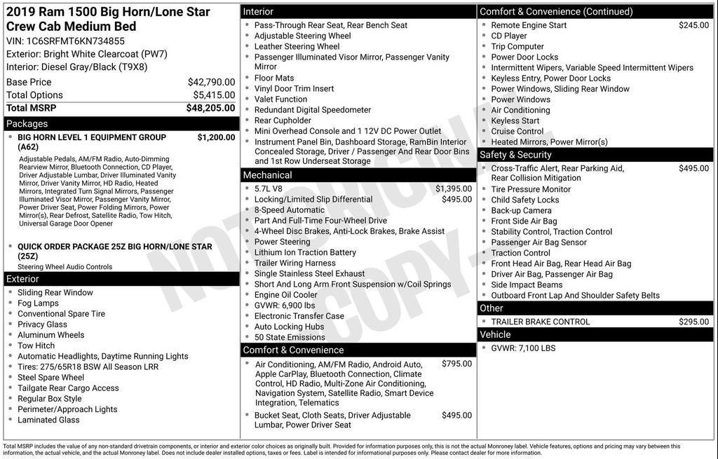used 2019 Ram 1500 car, priced at $27,999