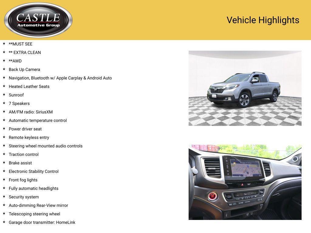 used 2019 Honda Ridgeline car, priced at $24,599