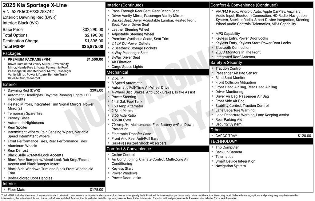 used 2025 Kia Sportage car, priced at $30,447