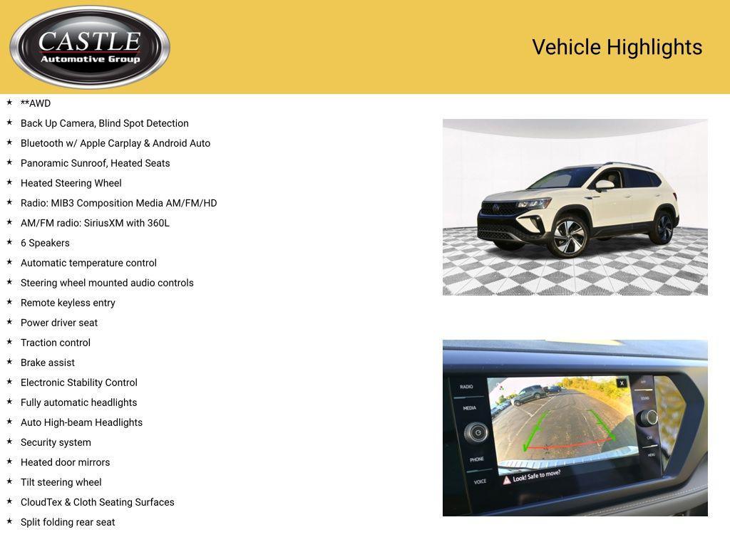 used 2024 Volkswagen Taos car, priced at $25,997