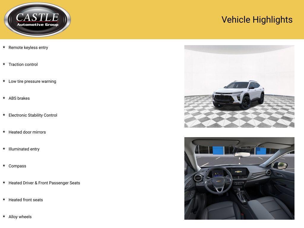 new 2025 Chevrolet Trax car, priced at $24,899