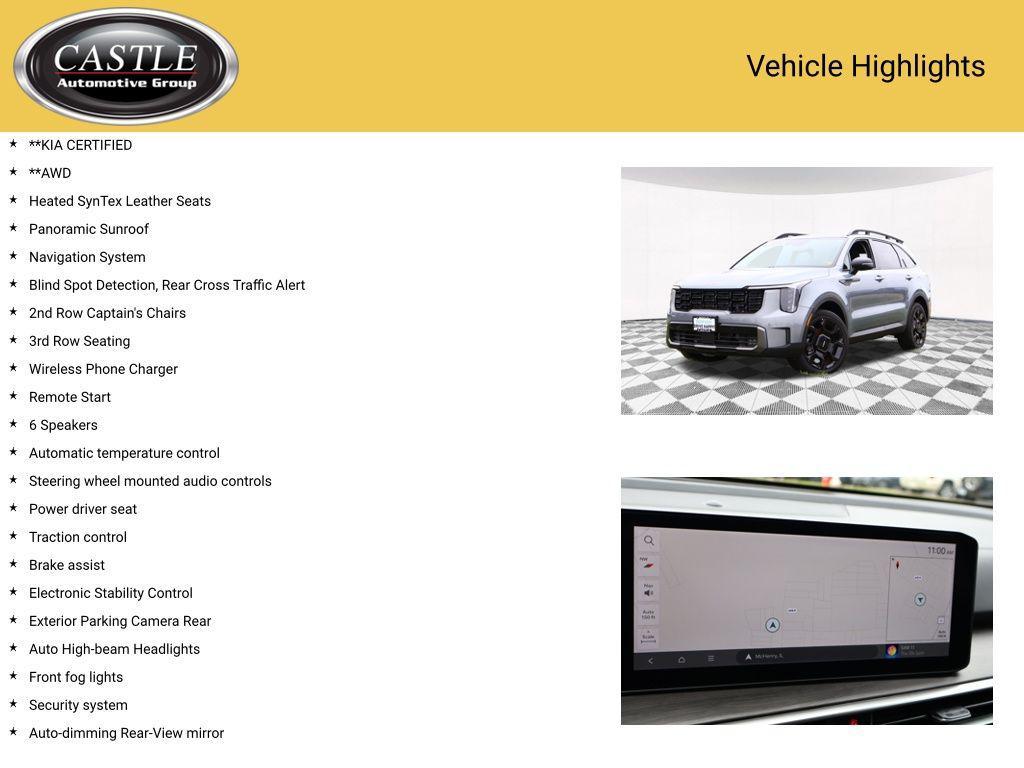 used 2024 Kia Sorento car, priced at $34,753