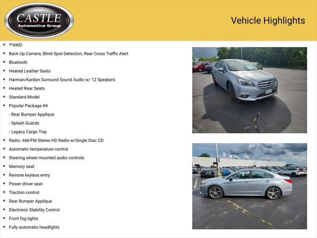 used 2015 Subaru Legacy car, priced at $12,695